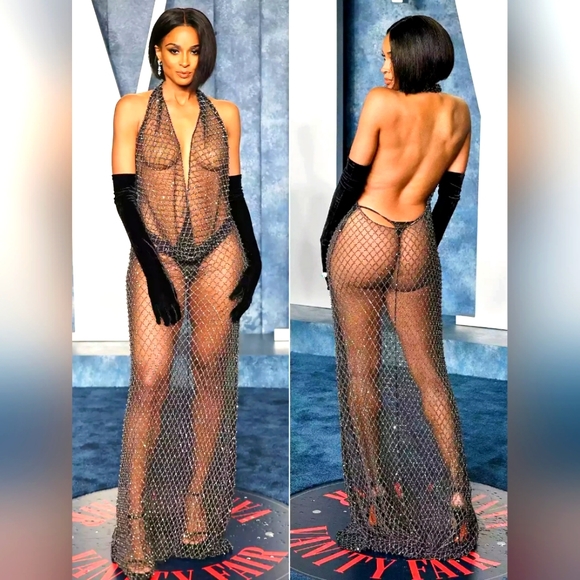 🩷NEW!⭐️ Fishnet gorgeous halter jumpsuit with grommets and stretch♥️ - Picture 6 of 6